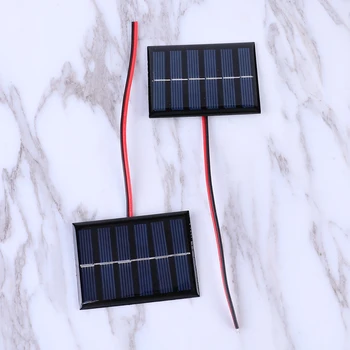 1tk/2tk Mini Solar Panel Polükristallilised Räni 1W 3V 100MA Tuule vastupidav DIY Väljas Päikese Laadija Power Bank