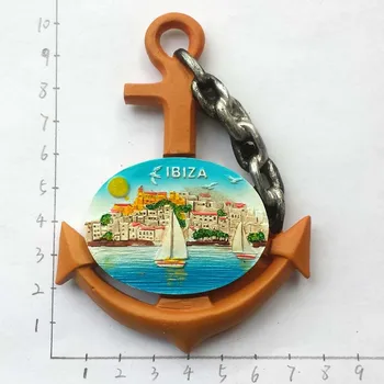 QIQIPP Hispaania turismi mälestus külmik kleebised Ibiza saarel turismi mälestus magnet kleebised Chopin kodukoht