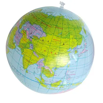 40CM Täispuhutav Maailma Maailma Õpetada Haridus-Geograafia Mänguasi PVC Kaart Õhupalli Beach Ball Lapsed Mänguasjad Õhkima Täispuhutav Mänguasi Maailmas